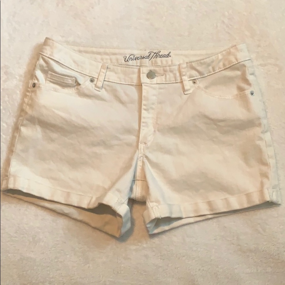 White jean shorts